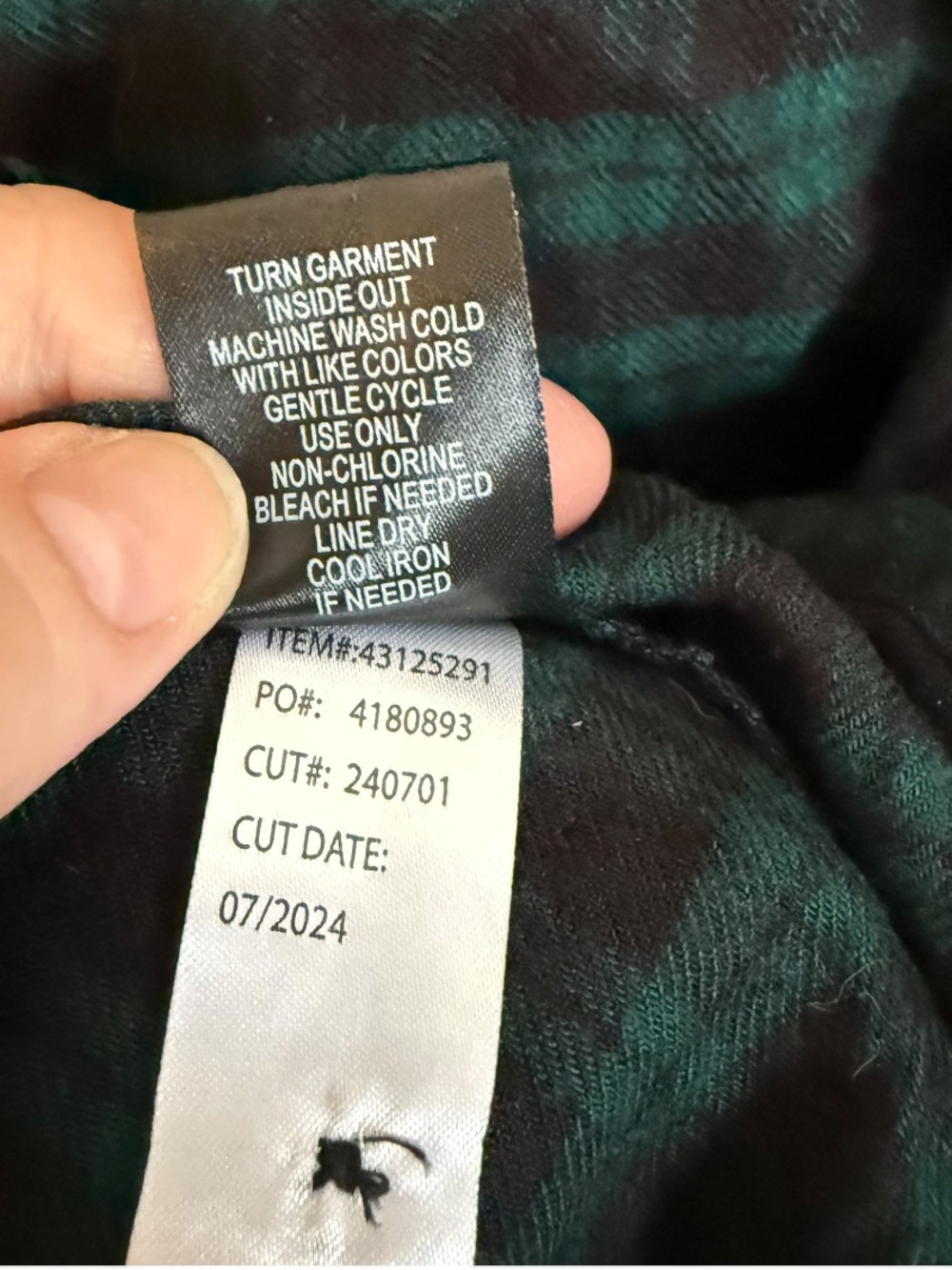 torrid Fit and Flare Softest Flannel Dark Green and Black Plaid Button Down Top - Picture 8 of 8